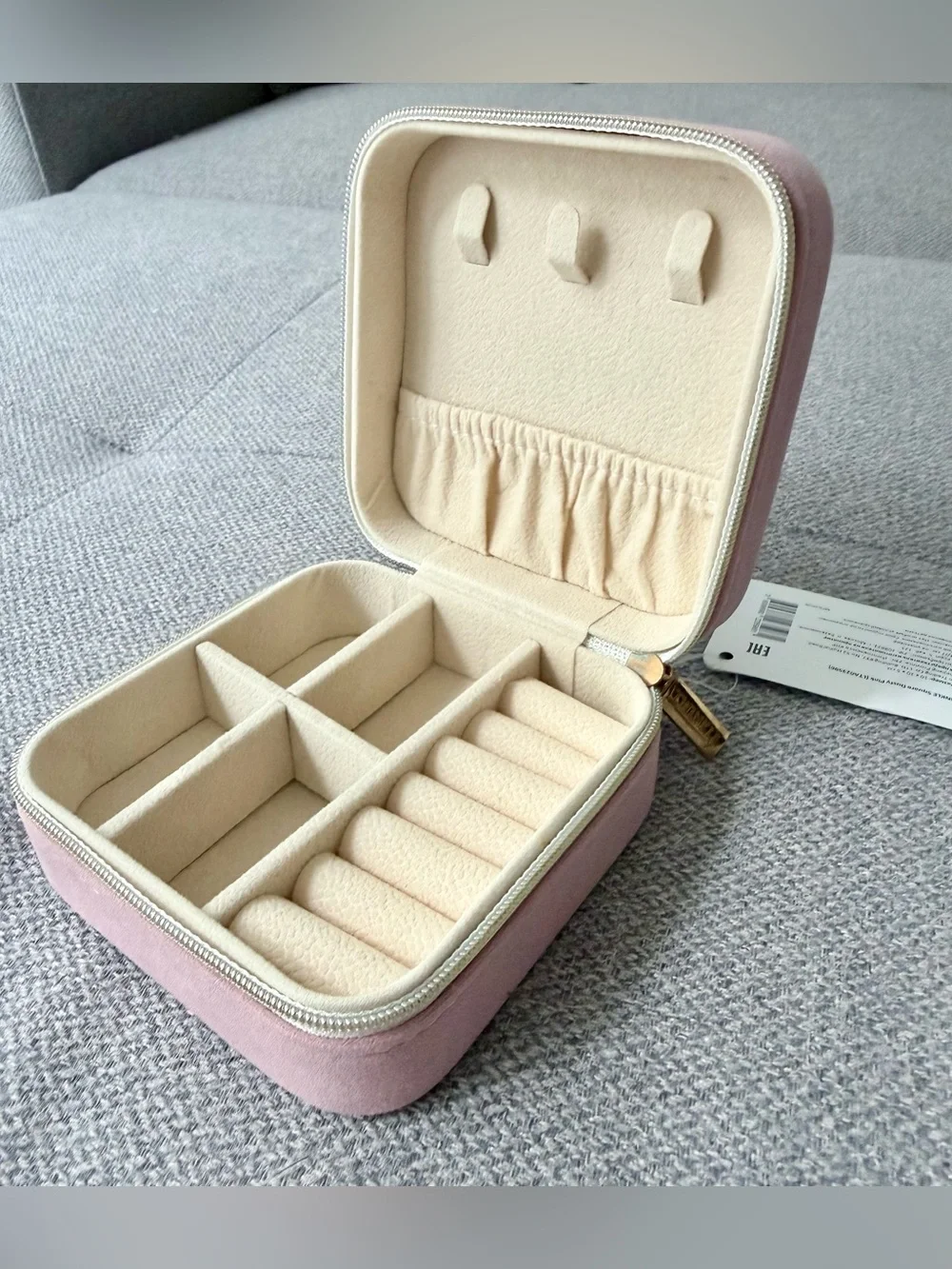 TWINKLE Dusty Pink Travel Jewelry Organizer NWT